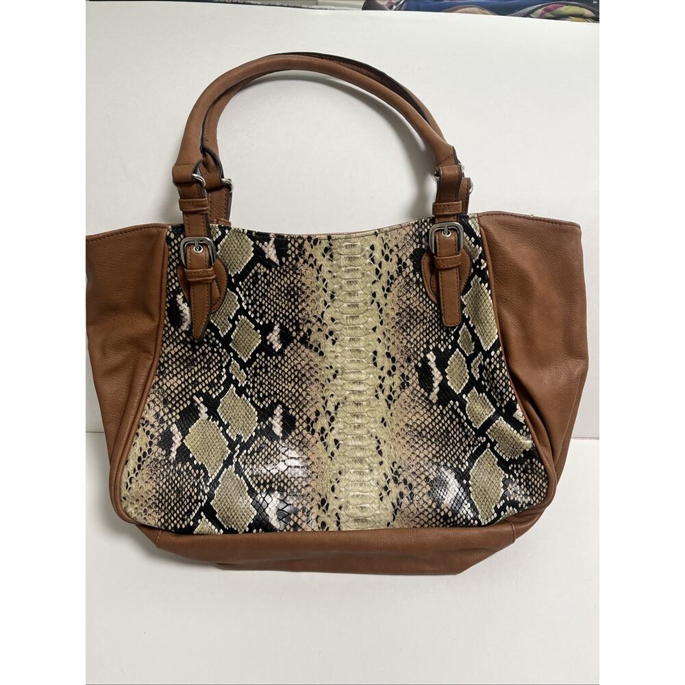 Mossimo Snake‎ Print Purse Bag Large Size 18x12 Zippered